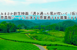 みまさか創生映画『透き通った風が吹いて（仮）』 茶香服シーンに出演する茶業者さまを募集します！